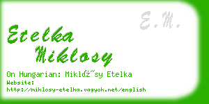 etelka miklosy business card